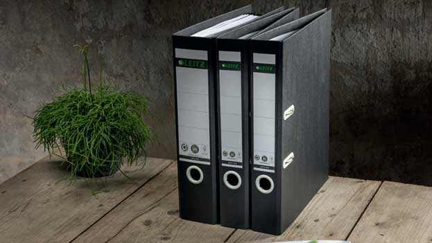 Pasta de Arquivo Leitz Recycle 180° 1018-00-95 A4 L80mm Preto