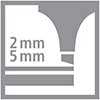 Largura da linha entre 2 mm e 5 mm - BOSS ORIGINAL (ponta de cinzel)