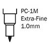 Ponta extra-fina 1,0 mm