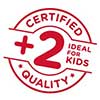 Qualidade certificada para crianças maiores de 2 anos