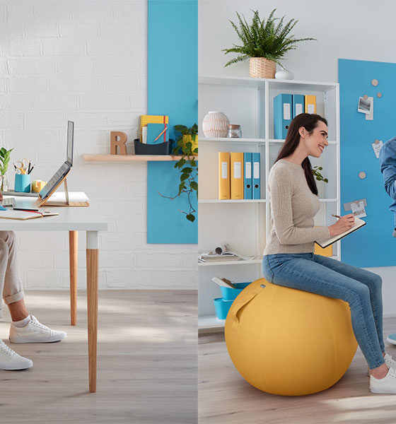 Banco Bola Insuflável Leitz Ergo Cosy 5279-01-19 Amarelo Quente Referência: 104735